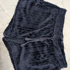 La Vie En Rose Navy Plush Sleep Shorts